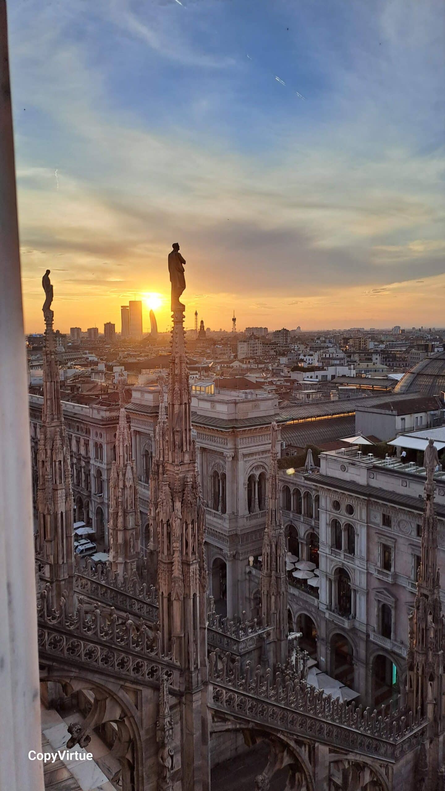 Duomo's rooftop sunset